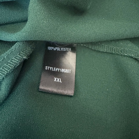 POMANDER PLACE Hunter Green Carlota Peplum Blouse - XXL - Picture 5 of 9